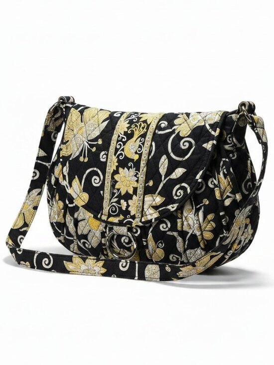 Vera Bradley Handbags - Vera Bradley Retired Yellow Bird Print Quilted Crossbody Bag Magnetic Flap NWOT